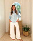 LLEA BLUE Becca Pant White