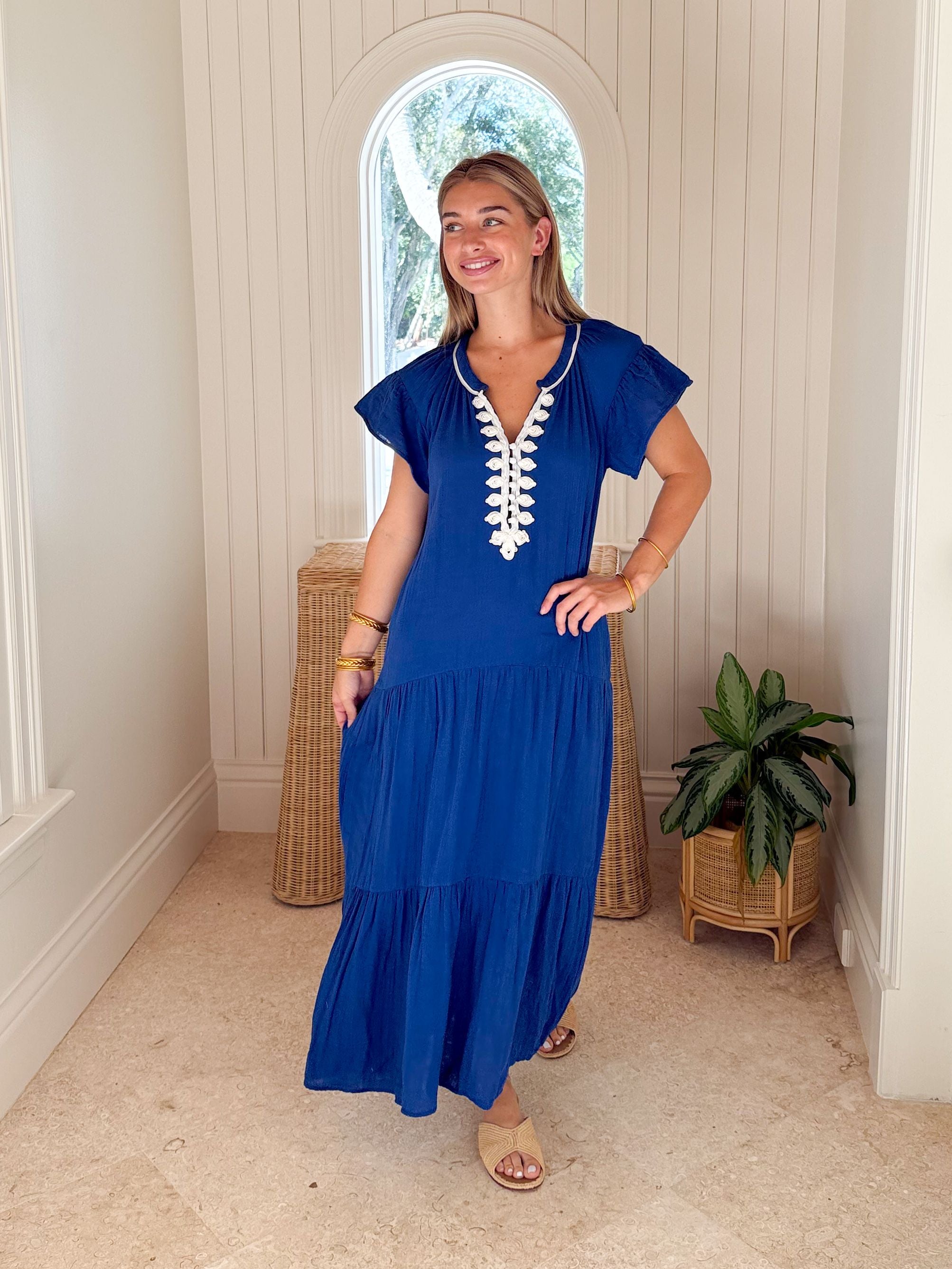 ROSE AND ROSE Deauville Dress French Blue