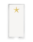 White Lacquer Tray with White/Gold Foil Notepad
