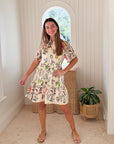 RO'S GARDEN Vibeka Short Dress Botanic Multi