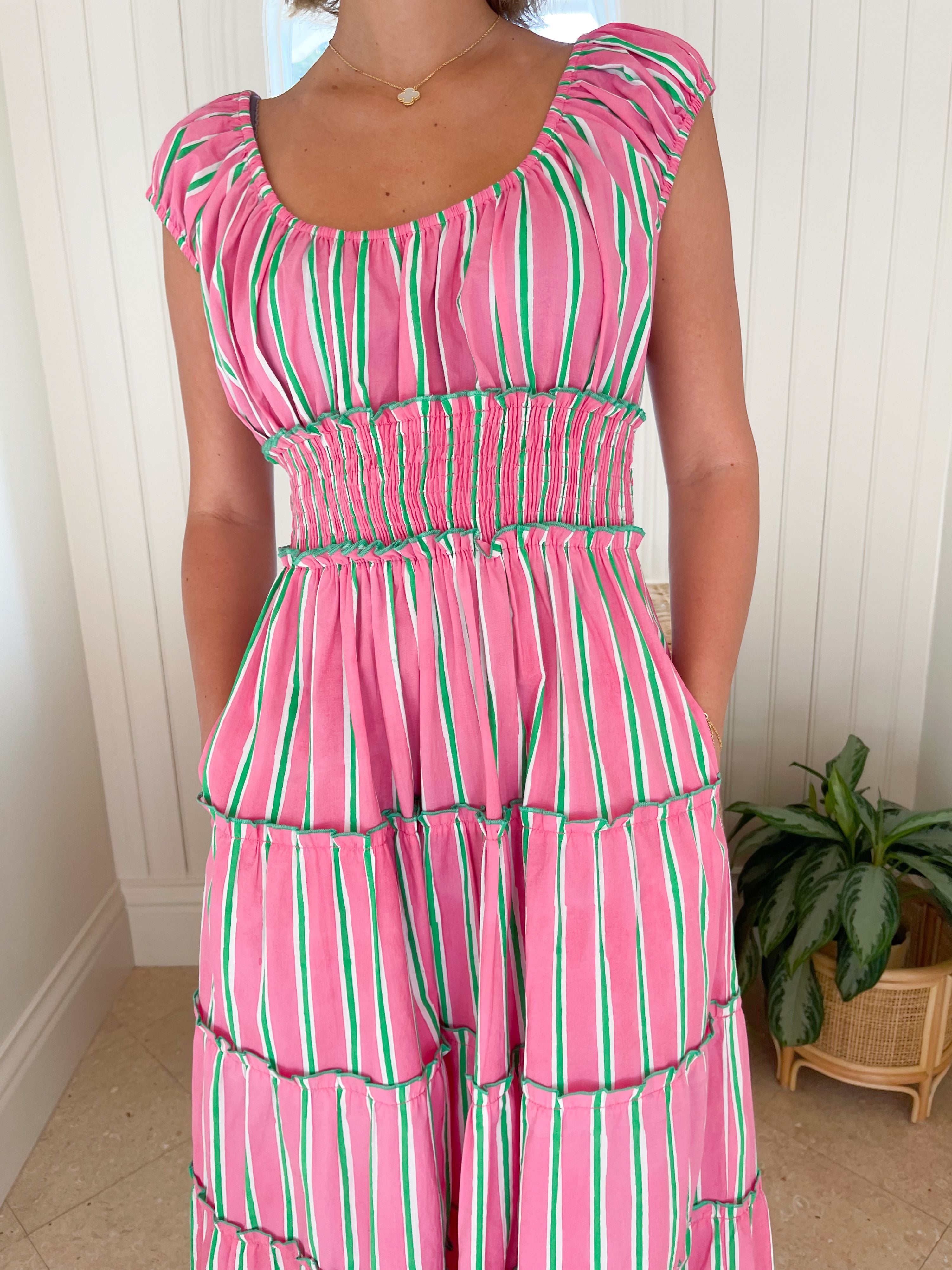 pink city prints cedar jaal riley dress PINK CITY PRINTS OCEAN JAAL HELENA SKIRT - blue
