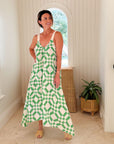 FRAE The Dody Maxi Dress Mint Green Tile