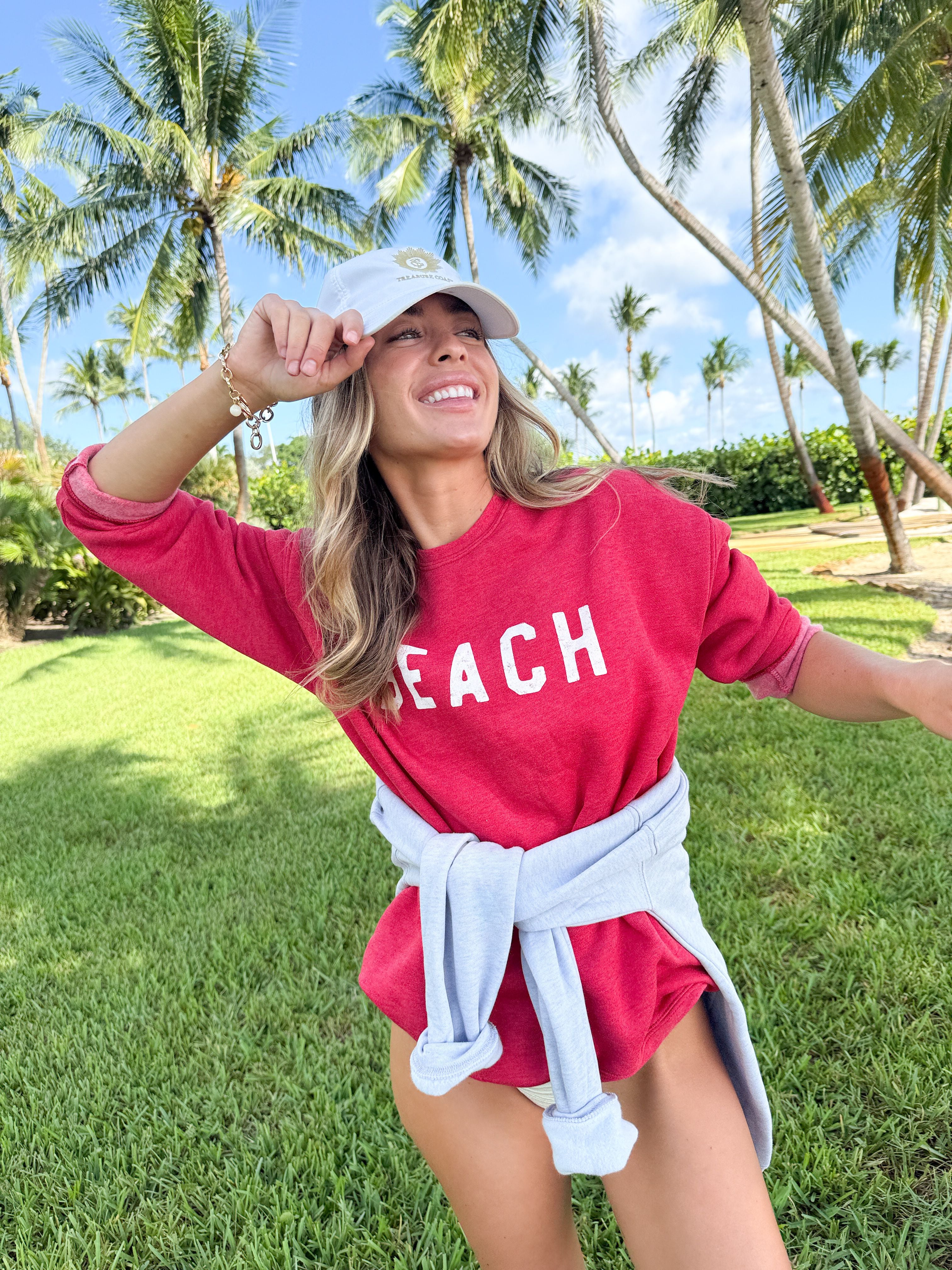 Beach Sweatshirt Heather Red