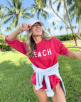 Beach Sweatshirt Heather Red