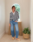 FRANK & EILEEN Patrick Popover Nautical Stripe Jersey