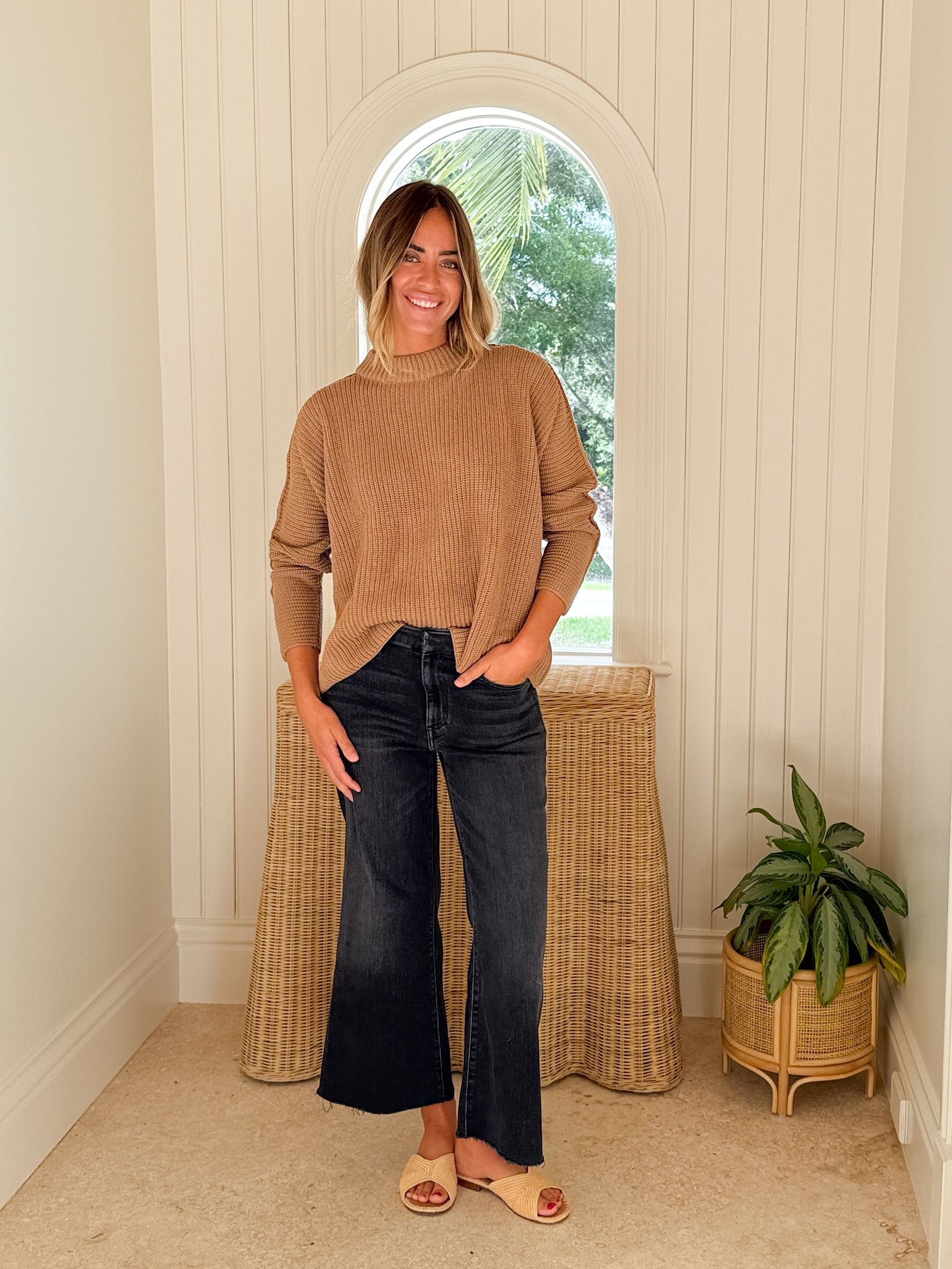 FRANK & EILEEN Montecito Sweater Camel