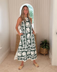 OMIKA Maggie Midi Dress Gwenn Palm