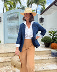 FRANK & EILEEN Madeline Patch Pocket Pant Camel Courduroy