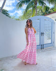 FINAL SALE DANA SMALL DESIGNS The Anywhere Dress Marrakech Tile Peony