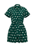 CARA CARA Asbury Mini Dress Polka Dot Green