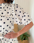 LOLA AUSTRALIA Pacific Dress Polka Navy