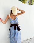 FRAE The Dody Maxi Dress Blue Stripe