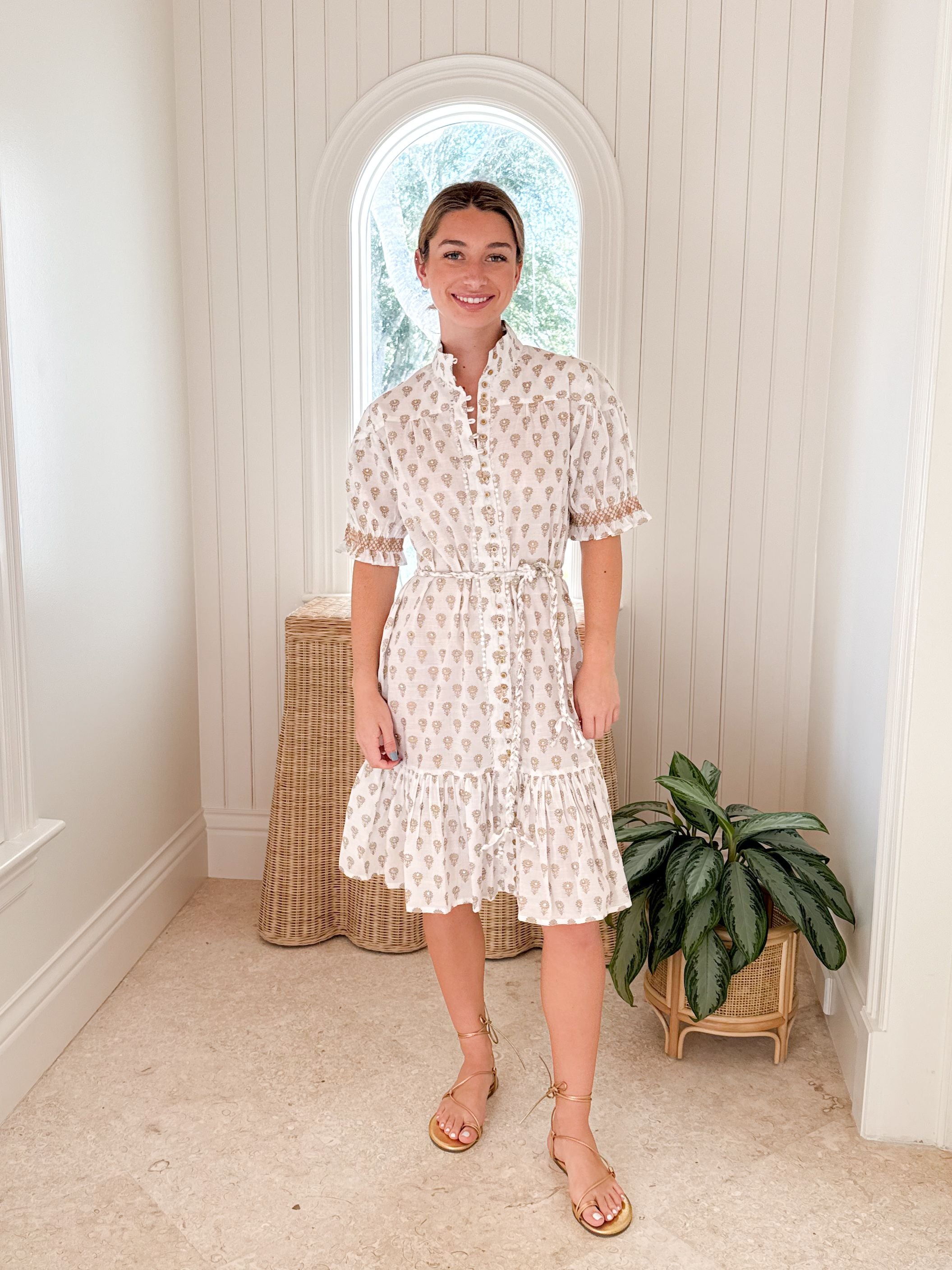 LOLA AUSTRALIA July Midi Dress Ivy White