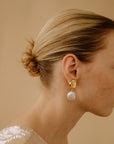 LIZZIE FORTUNATO Coin Reflection Earrings Gold