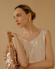 LIZZIE FORTUNATO Coin Reflection Earrings Gold