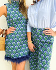 PROSPERINA Carlisle Shift Dress Fan Fete Blue