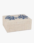 Blue Coral Raffia Box