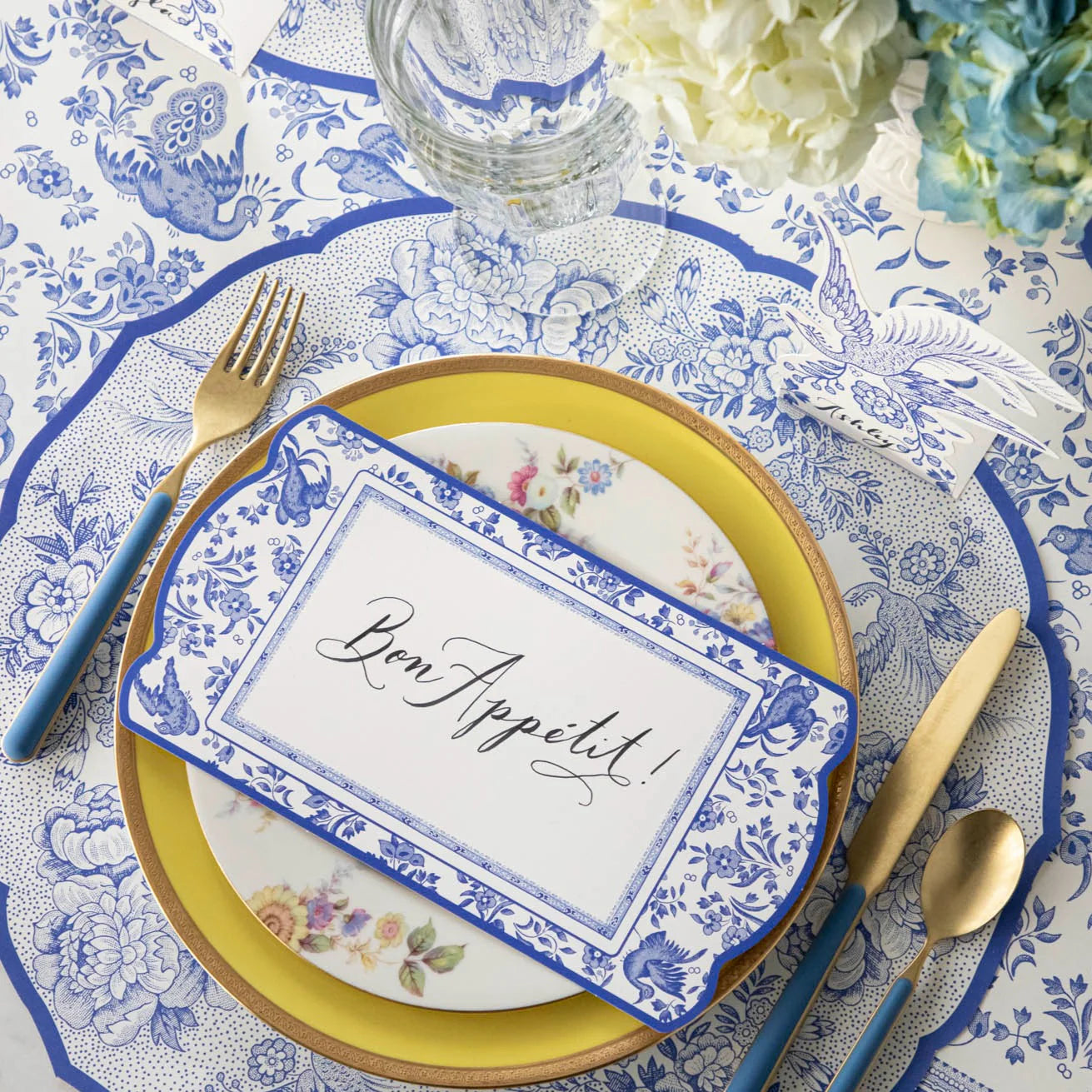 Asiatic Pheasants Placemat Blue Set/12