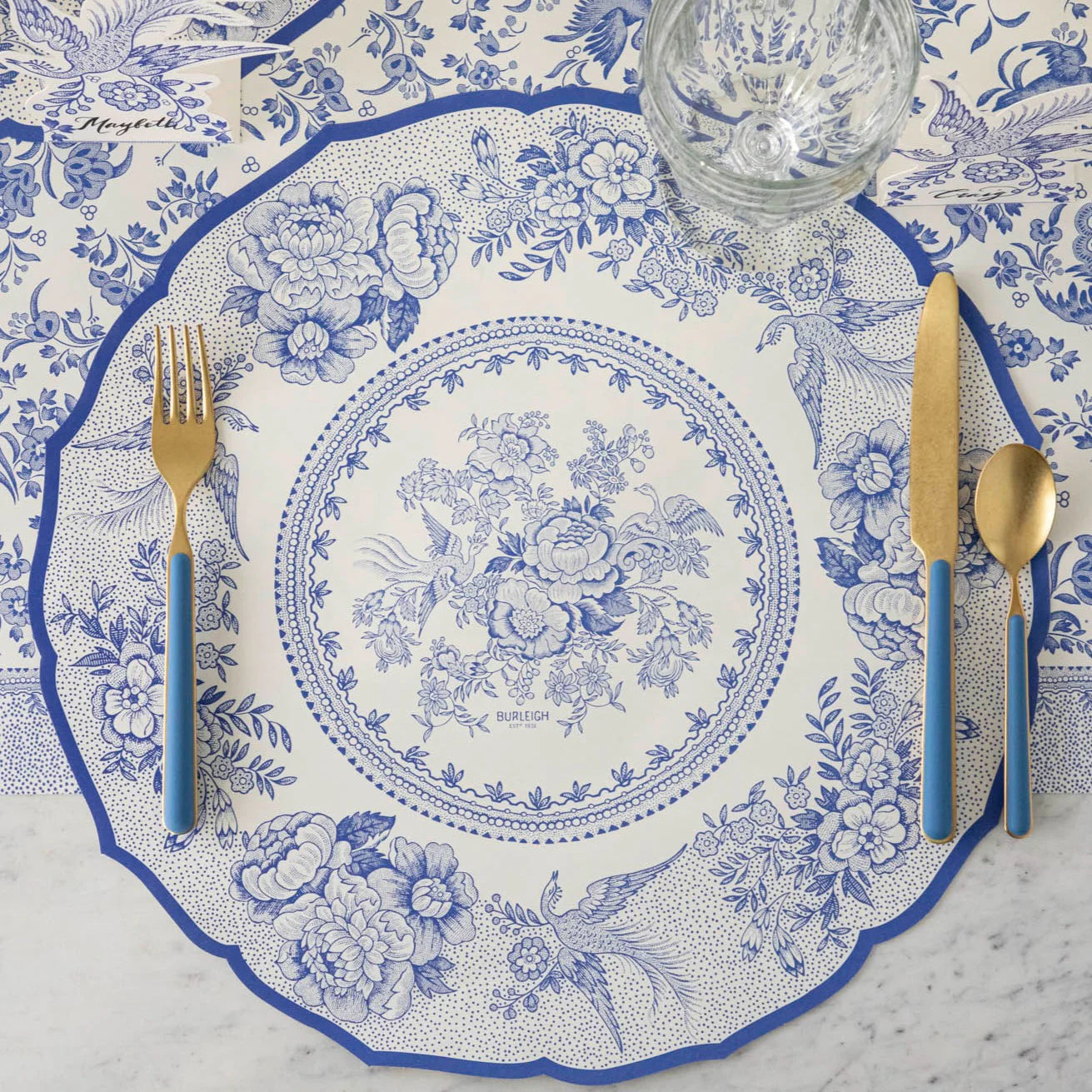 Asiatic Pheasants Placemat Blue Set/12