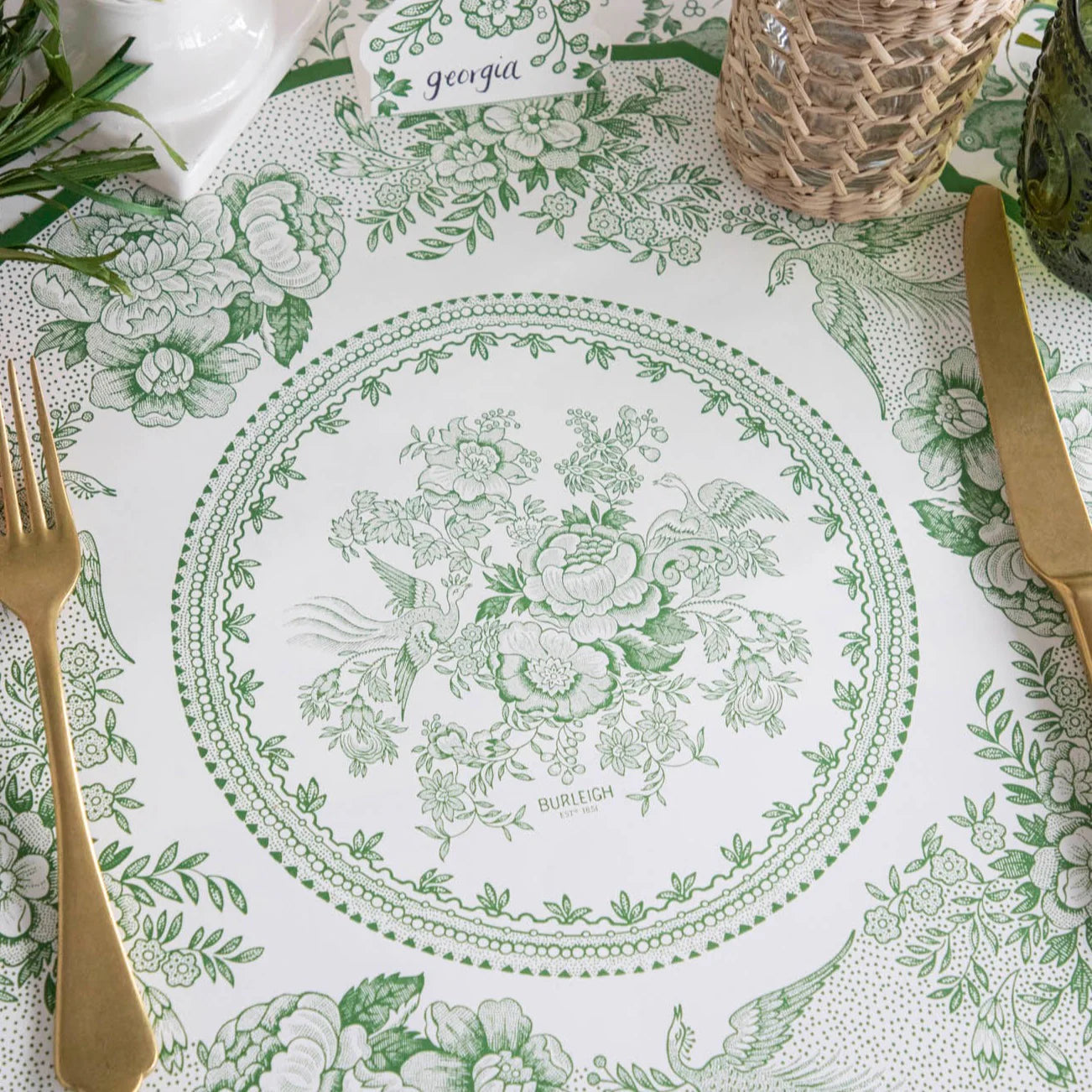 Asiatic Pheasants Placemat Green Set/12