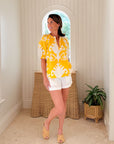FITZROY & WILLA Sallie Ann Blouse Sunshine Big Ikat