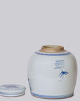 Peony Blue And White Jar