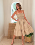 KASIA Cosmos Midi Dress Sand