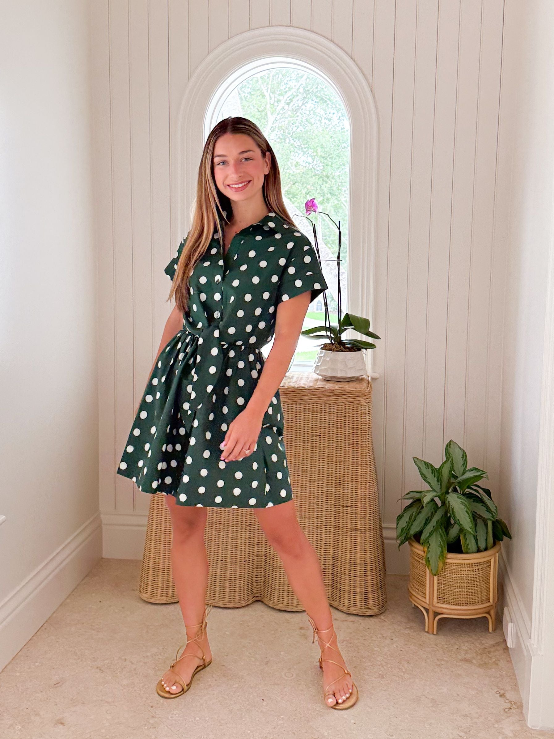 CARA CARA Asbury Mini Dress Polka Dot Green – Matilda's Life Style