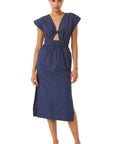 FINAL SALE MISA Claudine Dress Midnight Blue Poplin