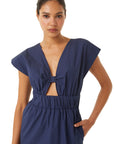 FINAL SALE MISA Claudine Dress Midnight Blue Poplin