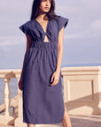 FINAL SALE MISA Claudine Dress Midnight Blue Poplin