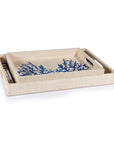 Coral Lagoon Raffia Serving Tray