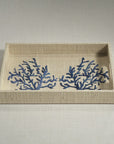 Coral Lagoon Raffia Serving Tray
