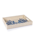 Coral Lagoon Raffia Serving Tray