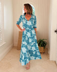 WALKER & WADE Eliza Dress Teal Azalea