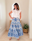 CARA CARA Melanie Skirt Mod Floral Blue