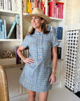 LILLY PULITZER Teddy Boucle Shift Dress Tangier Teal Ocean