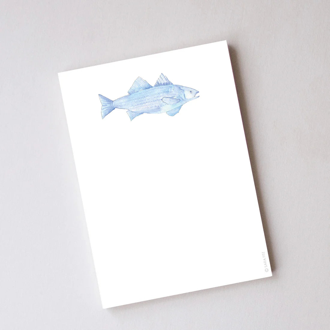 SARA FITZ Blue Fish Notepad