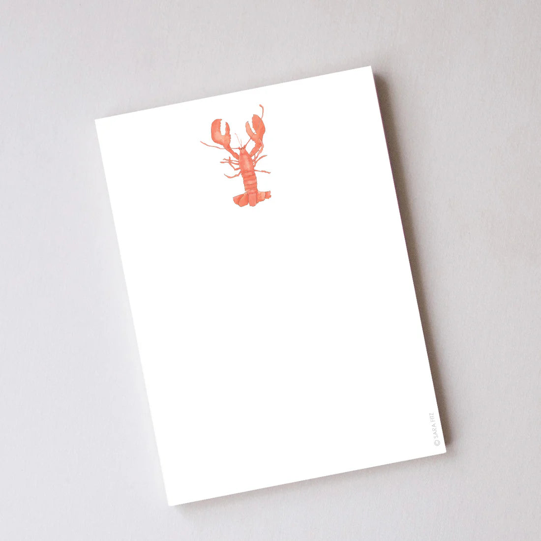 SARA FITZ Lobster Notepad