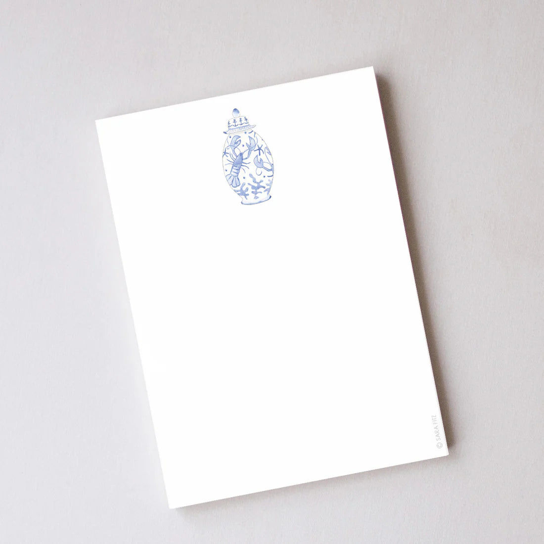 SARA FITZ Nautical Ginger Jar Notepad
