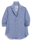 FRANK & EILEEN Eileen Button Up Blue/Navy Stripe Linen