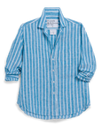 FRANK & EILEEN Eileen Button Up Turquoise/White Stripe