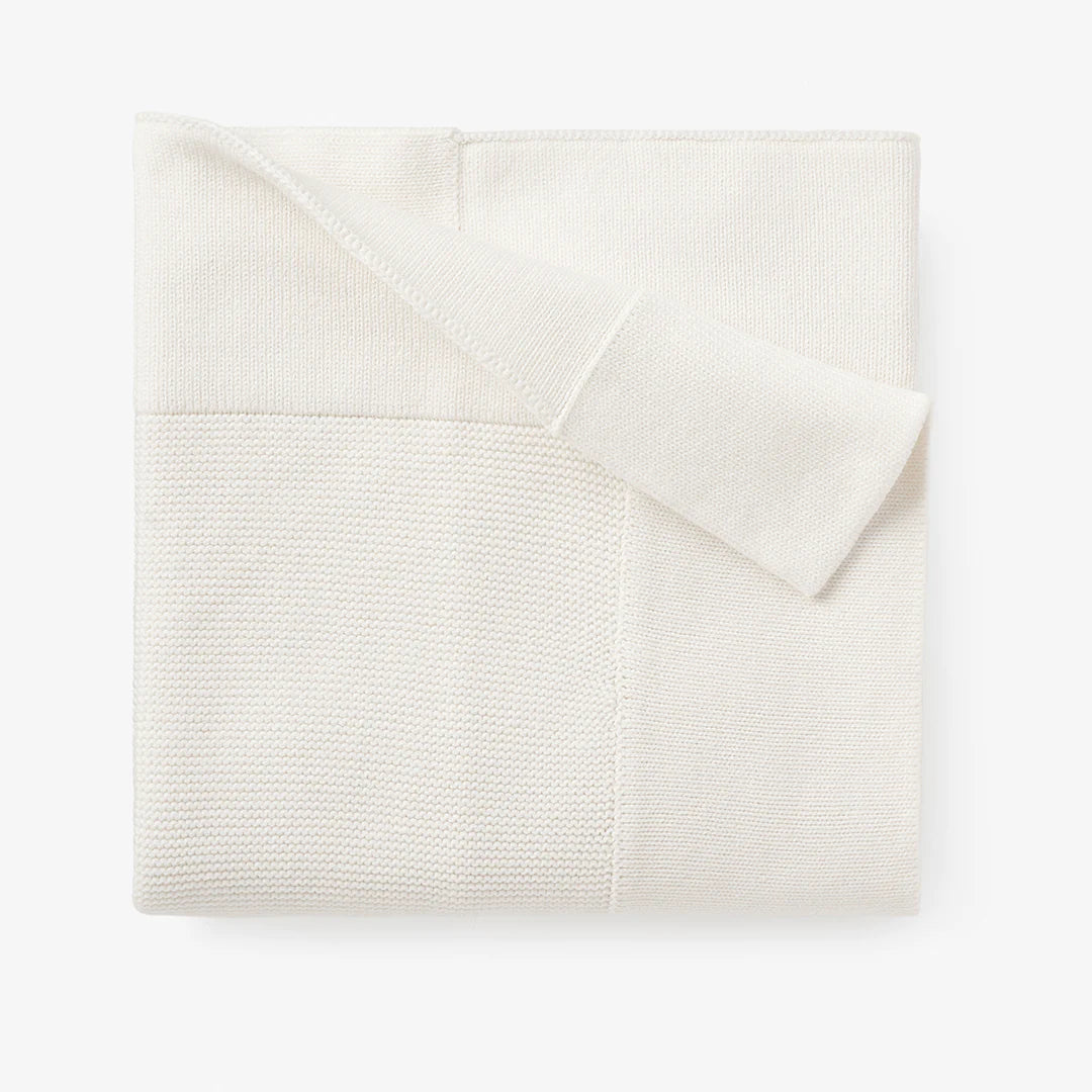 Sofia + Finn Knit Baby Blanket White