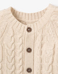 Horseshoe Knit Cable Knit Baby Jumpsuit Rainy Day