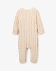Horseshoe Knit Cable Knit Baby Jumpsuit Rainy Day