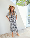 SHERIDAN FRENCH Reese Dress Onyx Jardin