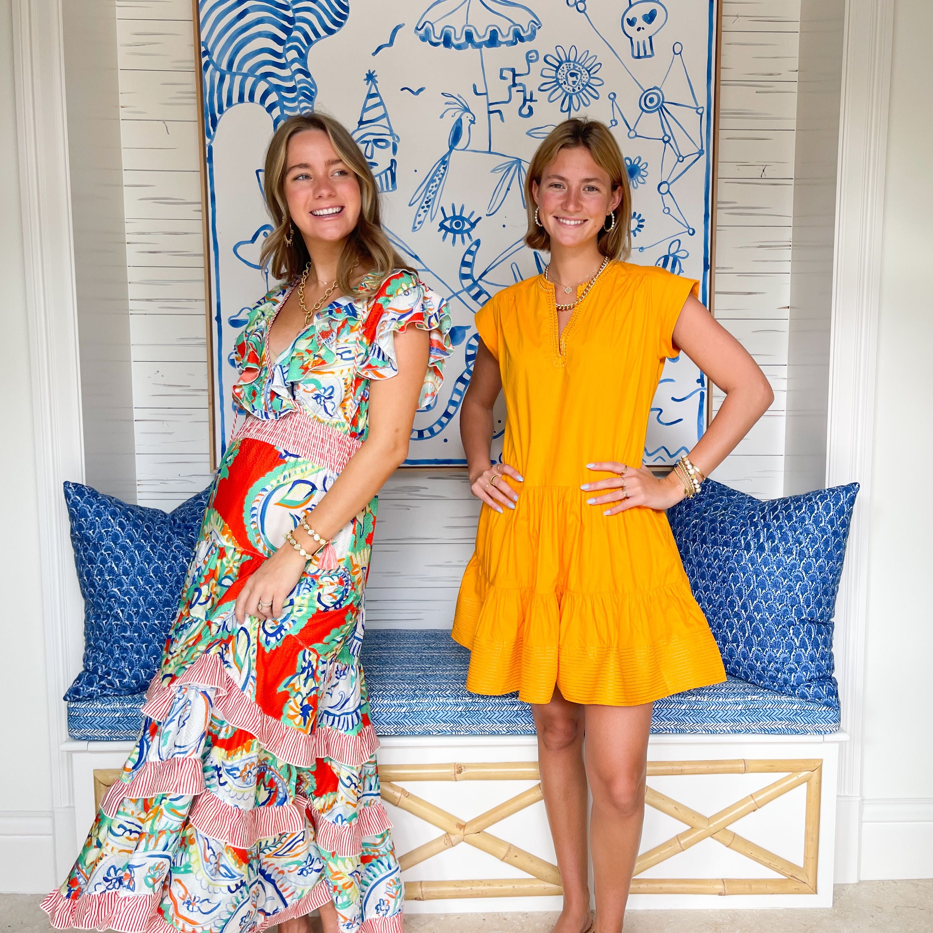 HUNTER BELL Aurora Dress Amalfi Tiles