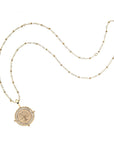 JANE WIN FAITH Petite Embellished Coin Beaded Satellite Chain