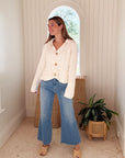 FRANK & EILEEN Cotswold Mini Cardigan Ivory