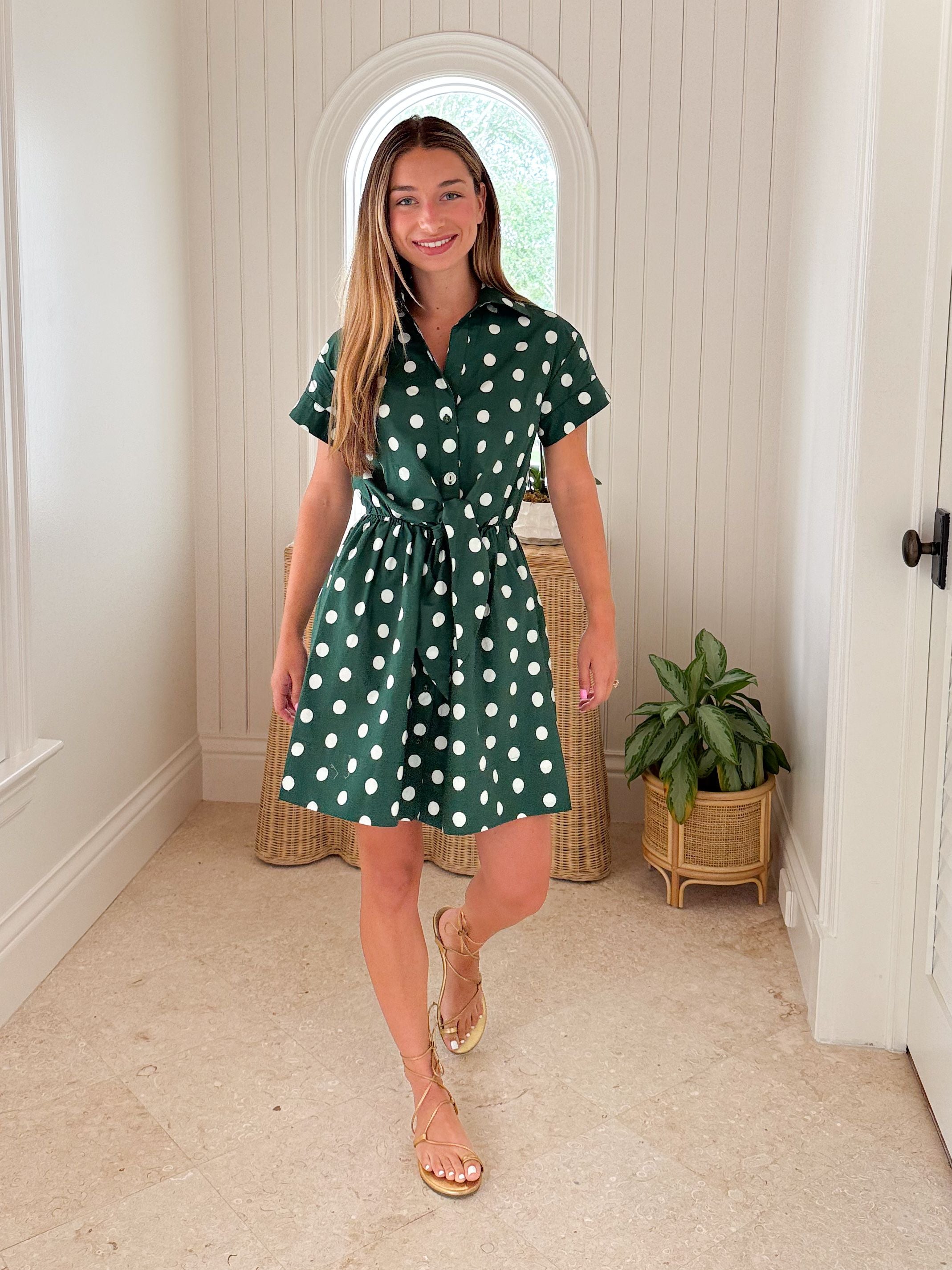 CARA CARA Asbury Mini Dress Polka Dot Green – Matilda's Life Style